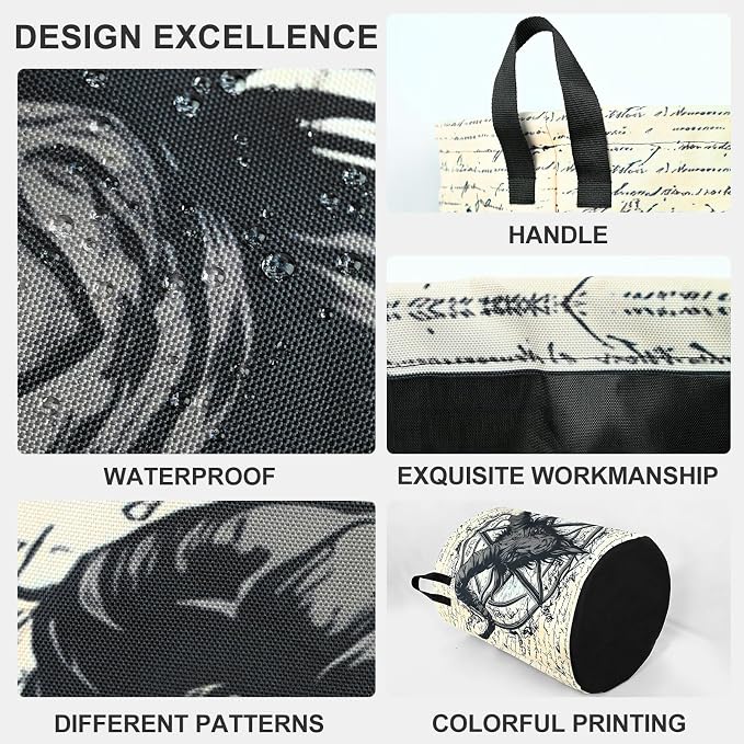 Gothic Skull Laundry Basket Foldable Laundry Hamper With Handles Clothes Storage Bucket Organizer Laundry Bag For Bedroom Bathroom Laundry Storage 19.6 x 15.7 - Image 3