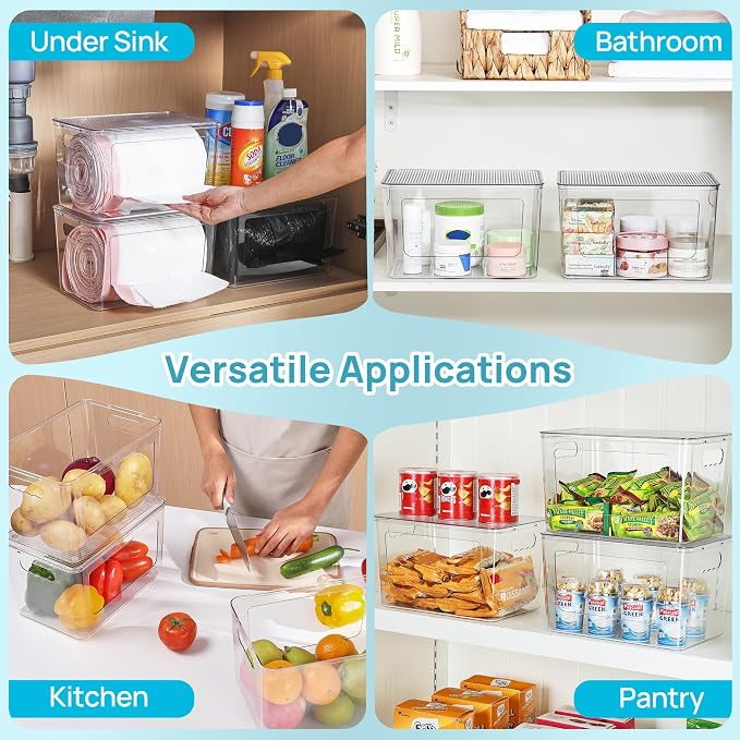 Vtopmart 1 Pack Clear Trash Bag Holder, Stackable Garbage Bag Dispenser - Image 8