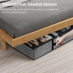 homyfort Under Bed Shoe Storage Organizer Fits 16 Pairs Shoes and 4 Pairs Boots, Underbed Shoe Storage Boxes Bins, Organizador De Zapatos, Extra Large Zapateras Organizer for closet, Black, Set of 2 - Image 8