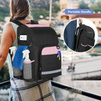 LoDrid Cleaning Backpack with Thickened Adjustable Shoulder Straps, Pink - Image 5