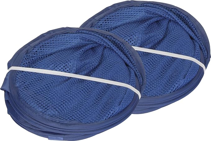 Simple Houseware Mesh Pop-Up Laundry Hamper with Side Pocket, 2 Pack - Image 5