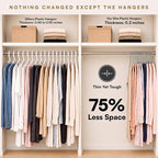 Gray Plastic Hangers 55 Pack - 10 lb Heavy Duty Grey Clothes Hangers for Closet - 0.20" Slim & Space Saving Plastic Coat Hangers for Shirts Dresses Pants & Jackets - Image 6
