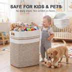 OIAHOMY Laundry Hamper Collapsible Laundry Basket Clothes Organizer Yellow - Image 3