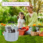 17L Portable Shower Caddy with Handle, Foldable Cleaning Supply Caddy in PVC Resin, Picnic Basket with 6 Side Pockets, Multifunctional Storage Basket for Bathroom, Picnics, Transparent - Image 5