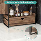 Kottwca 2-Tier Bathroom Counter Organizer with Drawer, Wooden Vanity Shelf - Image 6