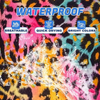 Colorful Leopard Print Laundry Basket Foldable Oxford Cloth 18.9 x 16.5 In - Image 5