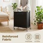 GRANNY SAYS 2 Section Laundry Sorter, 130L Large Hamper Basket with Wheels - Image 4