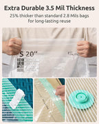 Vacuum Seal Storage Bags for Clothing Travel with Electric Pump, 12 Pack - Image 4