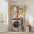 ONBRILL 3 Tiers Expandable Over Washer and Dryer Shelves, White - Image 2