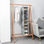 Berdeng Hanging Shoe Organizer for Closet with Side Mesh Pockets，Hat Racks for Baseball Caps，Shoe and Hat Holder & Storage，8-Shelf，Gray，2 Pack - Image 5