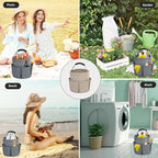 17L Cleaning Caddy with Handle, Cleaning Supplies Organizer, Foldable Storage Basket, Cleaning Supply Caddy, Portable Multi Cleaning Bucket Bag for Home, Garden (Khaki) - Image 7