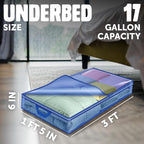 Ziploc Flexible Totes, Underbed Size, 17 Gallon, 2 Count Organizing Tote with Zipper and Built‑In Handles, Flexible & Stackable Clothing and Home Storage Bag - Image 2