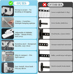 Alise Clothes Drying Racks Wall Mounted Coat Hangers,White,2 Pcs - Image 7