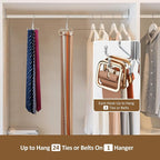 ZEDODIER 2 Pack Tie Hangers for Closet, Rotating Tie Organizer, 16 Hooks - Image 3