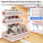 Under Sink Organizer, 3-Tier Thickened Metal Pull out Cabinet Organizer Shelf, Height Adjustable Slide out Storage Drawer Rack for Kitchen Bathroom Pantry Laundry Home Organization, 1-Pack, Pink - Image 7