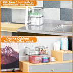 Yieach 8 Pack Small Stackable Storage Bins,Clear Acrylic Drawer Boxes,Medicine Cabinet Organizer,Plastic Containers for Organizing Vanity,Undersink,Pantry,Bathroom Makeup Organizer,Home Organization - Image 8