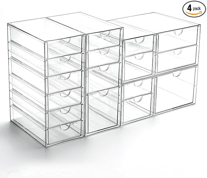 Prsildan 17 Drawers Teacher Toolbox Office Supply Organizer, Set of 4 by Prsildan