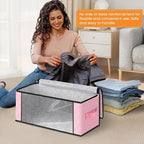 Fab totes 35L Closet Organizers, Foldable Under Bed Storage Containers | Storage Bags with Zippers,Window and Handles for Organizing Bedroom, Closet, Clothing,Organization with Handle - Image 3