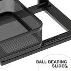 2 Pack Under Sink Organizer With Next-Gen Ball-Bearing Slides,2-Tier Precision Mesh Pull Out Cabinet Shelf Storage for Bathroom&Kitchen,Slide Out Drawers Height Adjustable,Rust-resistant - Image 3