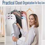 Clothes Hangers Space Saving, Newly Upgraded Detachable Shirt Hangers, 4-Tier Non-Slip Coat Hanger with 360° Swivel Hook for Closet Organizers and Storage Shirt,Sweater,Suit - 4 Pack, Patent Pending - Image 5
