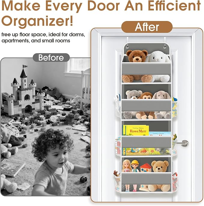 Over The Door Organizer Storage behind Door Hanging Organizer for Nursery - Image 5