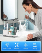 Toothbrush Holder Bathroom Counter Organizer & Storage Detachable - Image 6