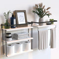 RICHER HOUSE Floating Shelves Bathroom, Wall Mounted Shelf Over Toilet by RicherHouse