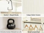 StorageWorks Hanging Closet Organizer with Rod, 4 Sections, 2 Tiers, White | Maximize Closet Space with 4 Open Sections and Built-in Rod for Hanging Clothes Below - Image 4