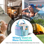 EUDELE Mesh Shower Caddy Portable for College Dorm Room Essentials,Portable Shower Caddy Dorm with 9-Pocket Large Capacity, Shower Bag for Beach, Swimming, Gym, Travel essentials, Grey - Image 7