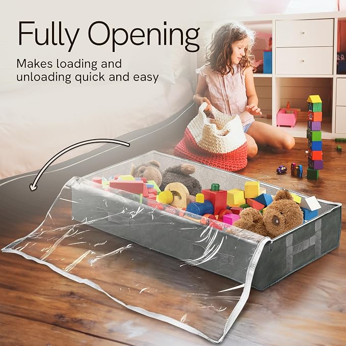 Reli. 90L Under Bed Storage Containers 4 Pack | Closet Organizer Bins - Image 7