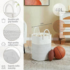 Artfeel Laundry Basket,Woven Cotton Rope Laundry Hamper,40L Versatile Storage for Dirty Clothes,Baby Toys,and Blankets in Bathroom, Nursery,and Living Room - Image 2