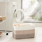 Artfeel Blanket Basket,Rectangle Woven Baskets for Storage,65L Laundry Basket for Decorative Nursery Blanket,Toys,Dirty Clothes and Magazine in Shelves,Baby Room,and Living Room - Image 3