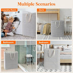 Lifewit 125L Large Collapsible Laundry Basket with Extended Handles, Grey - Image 8