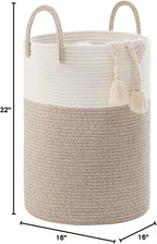 YOUDENOVA Cotton Rope Laundry Hamper Basket, 72L Blanket Basket for Bedroom - Image 9