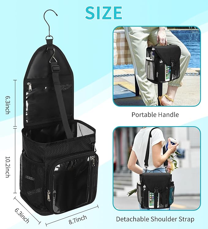 Shower Caddy Portable Mesh Shower Bag for College Dorm Room Essentials - Image 7