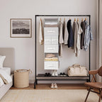 GRANNY SAYS Hanging Closet Organizer, 5 Drawers, 6 Shelves, 6 Pockets | Hanging Closet Organizer with 5 Different Drawer Designs, 6 Shelves & Reinforced Structure for Organized Small Space, Whites - Image 2