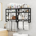 Galood Over The Toilet Storage Bathroom Shelves Wall Mounted Black Sets by Galood
