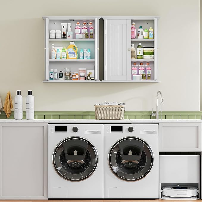 ChooChoo Bathroom Wall Cabinet with 2 Doors, Over The Toilet - Image 7