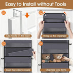 Over The Door Organizer Storage behind Door Hanging Organizer for Nursery - Image 3