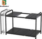 Deco Brothers Under Sink 2 Tier Expandable Shelf Organizer, Black - Image 3