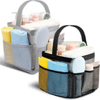 Shower Caddy for College Dorm Room Essentials for Girls with 9 Pockets,Large-Capacity Shower Basket,Quick Dry Toiletry Tote Bag for Outdoor Gym,Travel,Swim,Beach Camping Essentials-Black and Grey by Unknown