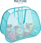 Seiritex Mesh Popup Laundry Hamper 2 Compartment, Collapsible Laundry Sorter Basket Foldable Hamper for Clothes, College Dorm, Travel (Turquoise Blue) - Image 3