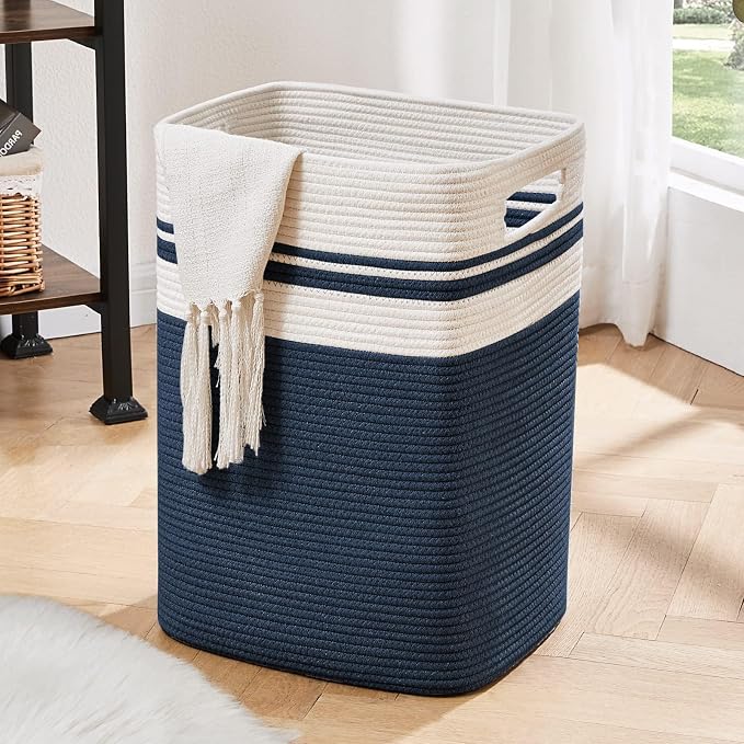 OIAHOMY Laundry Hamper Collapsible Laundry Basket Clothes Organizer Blue by MasterofSpaceOptimization