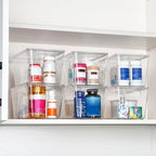 Vtopmart 6 Pack Clear Stackable Storage Bins with Lids and Handles, Medium - Image 7