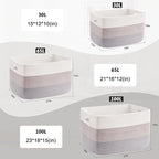 Artfeel Blanket Basket,Rectangle Woven Baskets for Storage,30L Laundry Basket for Decorative Nursery Blanket,Toys,Dirty Clothes and Magazine in Shelves,Baby Room,and Living Room - Image 5