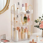 Aveniee Bathroom Counter Organizer, 3 Tier Perfume Skin Care Countertop Storage Shelf, Vanity Makeup Tray for Cosmetic Skincare Lotion,Clear - Image 2