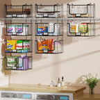 3-Pack Laundry Basket, Wire shelves for Laundry Room Space Saving-Metal Laundry Basket Holder,14.5"D x 10.5"W,Black - Image 5