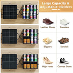 Large Reinforced 2 Pack Shoe Organizer for Closet with Adjustable Dividers | Customizable Compartments for Sneakers, Boots, Heels, Sandals, Clothes, Towels and Toys, Versatile Cube Storage Organizer - Image 2