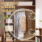 TAILI Hanging Vacuum Storage Bags for Clothes Space Saver 6 Long with Pump | Vacuum Seal Bags for Clothing Travel, Winter Clothes Storage Closet Organizers, Garment, Coats, Suits and Jackets - Image 4