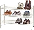 Simple Houseware 3-Tier Stackable Wired Grid Shoe Rack, White by SimpleHouseware